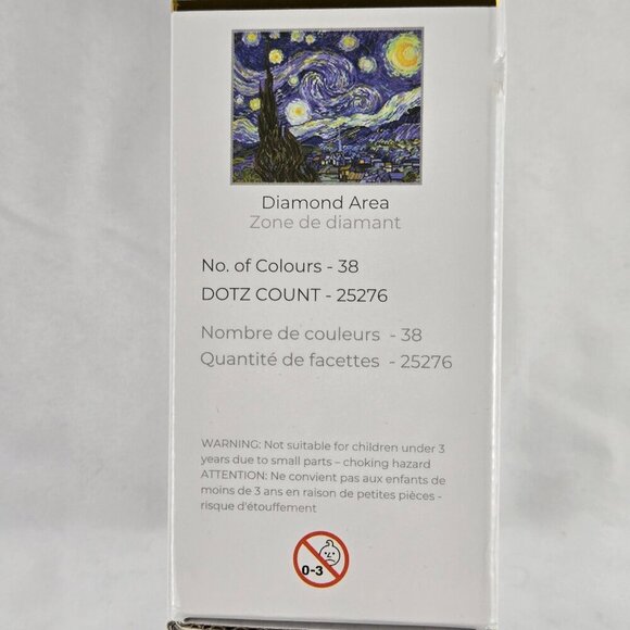 Diamond Dotz "Starry Night" by Vincent Van Gogh Diamond Art Painting 20" x 16" - Picture 5 of 9